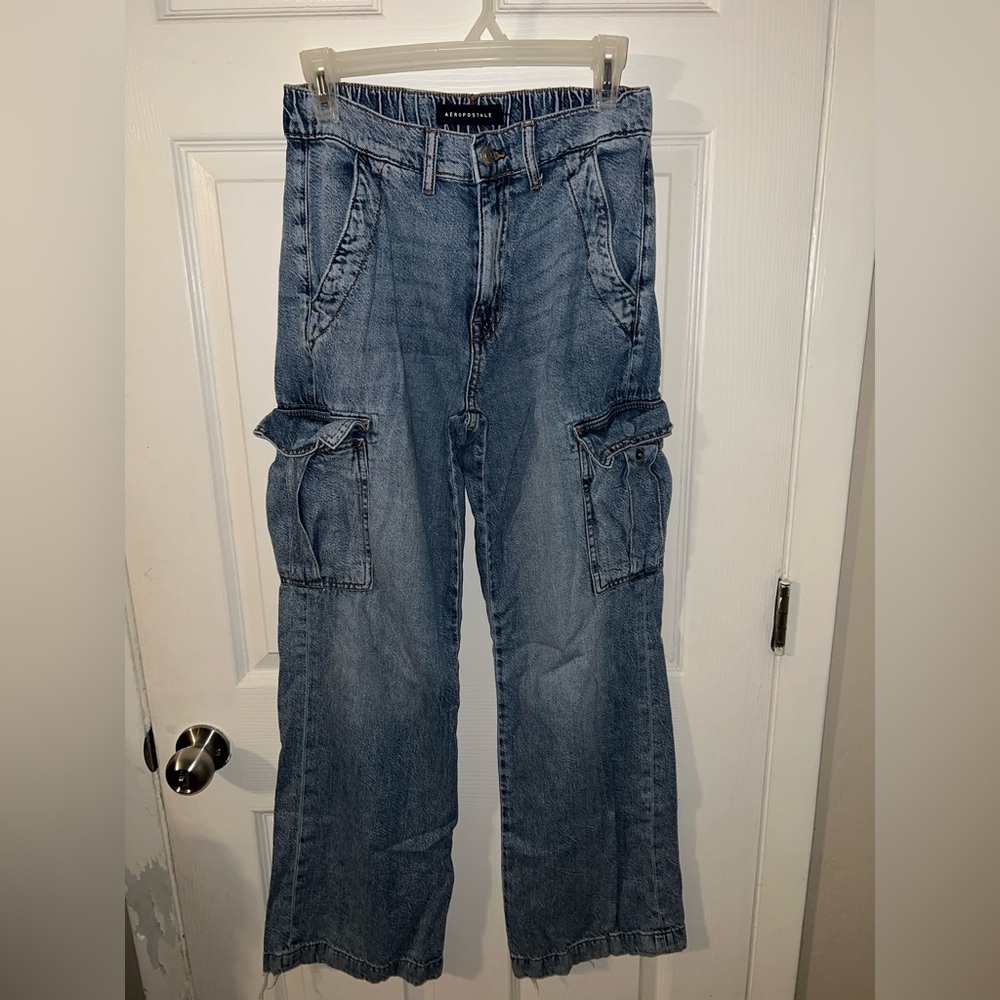 Aeropostale Baggy Cargo Jeans | Women’s Small Reg - Picture 2 of 6